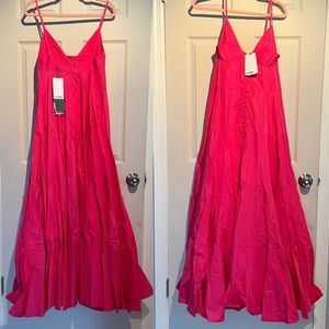 Jacquemus RUNWAY Pink Taffeta Gown Dress (La Robe Manosque) Size FR 38 (US 6)